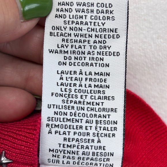 Carmen Marc Valvo Red Ribbed Tank Top Women Large New Star Studded V Neck - Picture 9 of 12